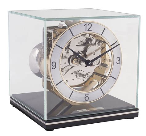 Clarke Black Key Wound Mantel Clock by Hermle - Executive Gifts