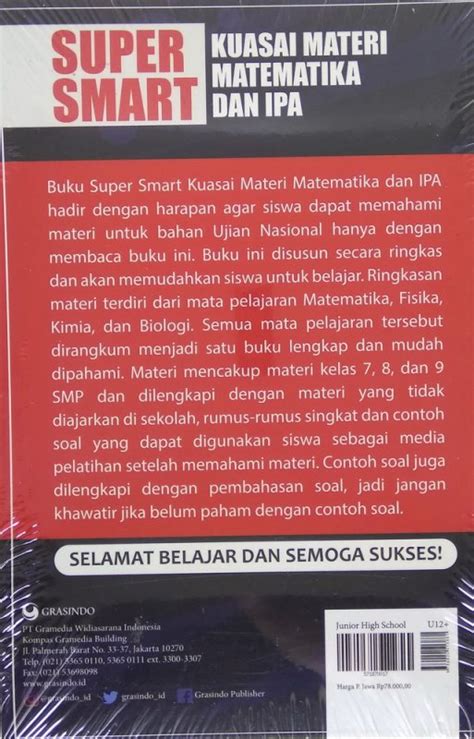 Buku Super Smart Kuasai Materi Matematika Dan Ipa Smp Mts Bukukita