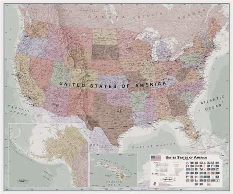 Executive USA Wall Map