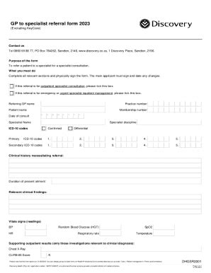 Fillable Online Overseas Treatment Benefit Claim Form 2023 Discovery