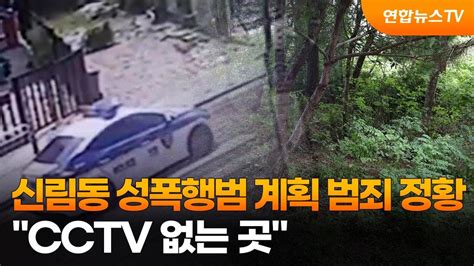 신림동 성폭행범 CCTV 없는 곳범행도구 준비 연합뉴스TV YonhapnewsTV YouTube