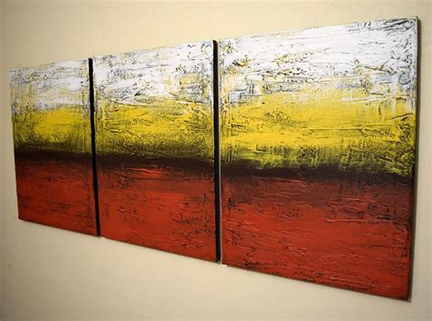 Large Wall Art Triptych Panel Wall Contemporary Art Rainbow Flats