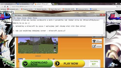 Poradnik Jak Wgra Skina Do Minecraftzyczu Youtube