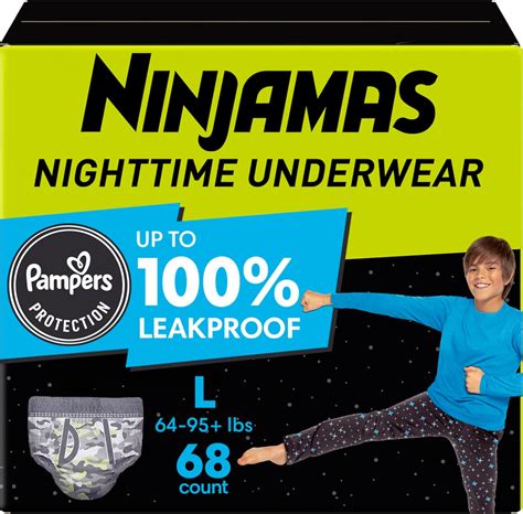 Pampers Ninjamas Bedwetting Overnight Diapers Disposable Underwear