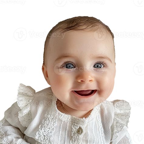 Ai Generated Smiling Baby Upper Shot With Transparent Background Png