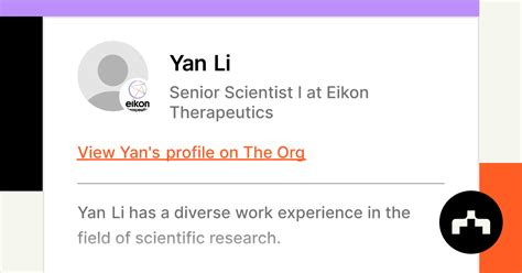 Yan Li - Senior Scientist I at Eikon Therapeutics | The Org
