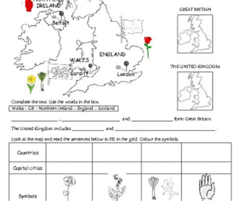 The United Kingdom Worksheet Free Esl Printable