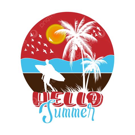 Summer T Shirt Vector Art Png Hello Summer T Shirt Design Hello