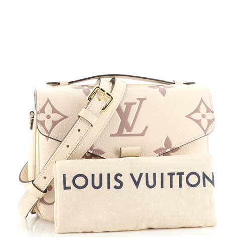 Louis Vuitton Pochette Metis Bicolor Monogram Empreinte Giant Neutral