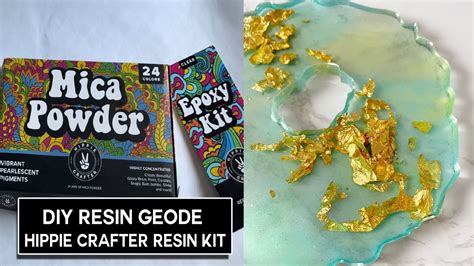 DIY RESIN GEODE COASTERS USING HIPPIE CRAFTER RESIN KIT YouTube