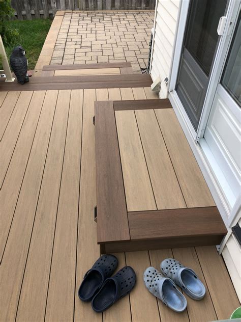 Azek Weathered Teak And Double Wide English Walnut Trim