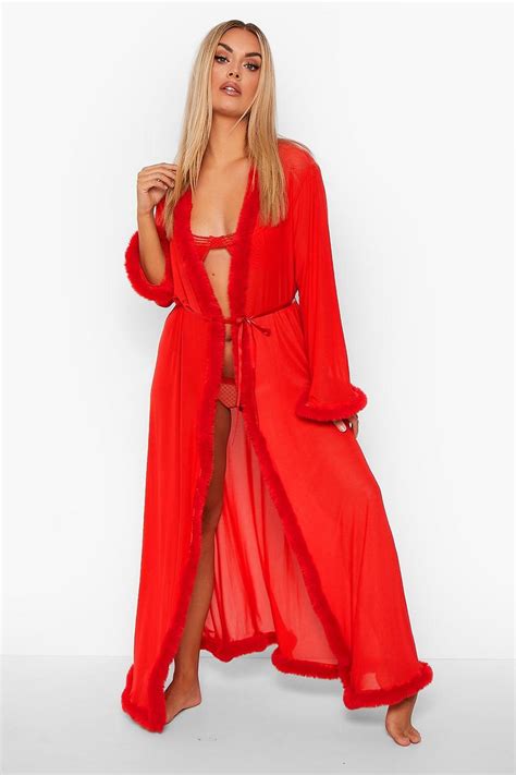 Women S Dressing Gowns Silk And Fluffy Dressing Gowns Boohoo Uk