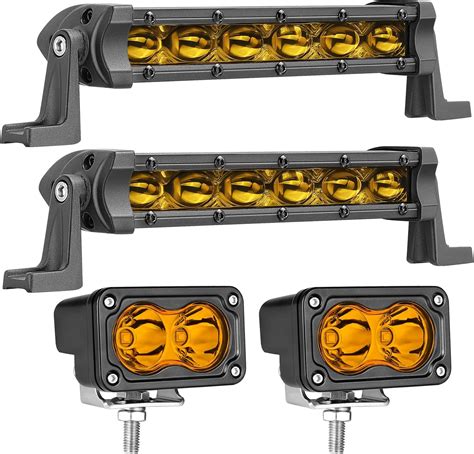 Amazon AKD Part 3 Amber LED Pods 7 Amber Light Bar Automotive