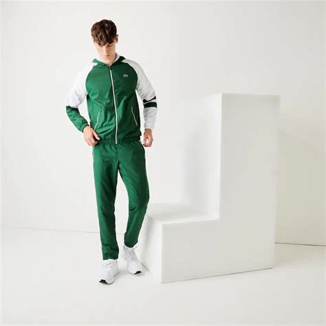 Ensemble De Surv Tement Tennis Lacoste Sport L Ger Color Block Vert