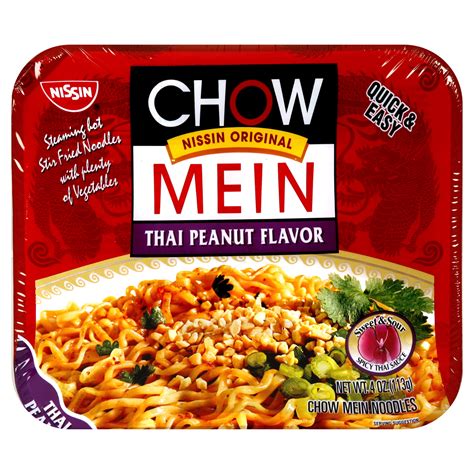 Nissin Chow Mein Noodles Thai Peanut Flavor 4 Oz 113 G Food