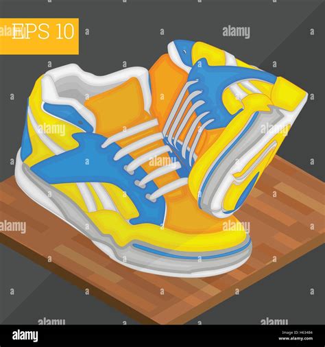 Sneakers Shoes Isometric Vector Illustration Stock Vector Image And Art