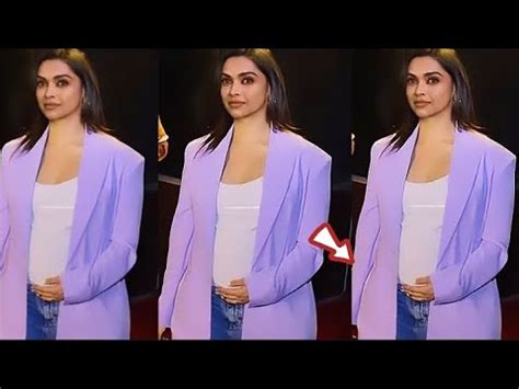 6 Months Pregnant Deepika Padukone Flaunting Her Baby Bump In Purple