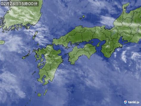 過去の気象衛星西日本2024年02月24日 日本気象協会 Tenkijp