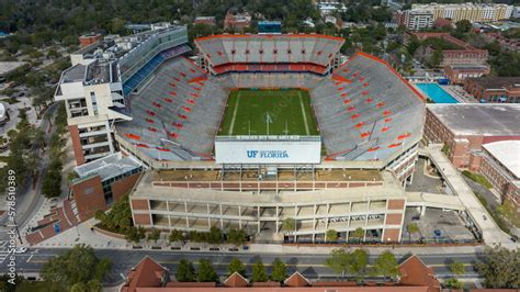 Aerial View Of Ben Hill Griffin Stadium Popularly Known As The Swamp