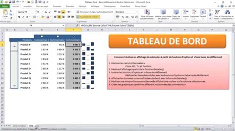 Excel Tableau De Bord Avec Barre D Filement Et Bouton Option Module