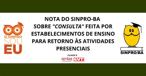 Nota Sinpro Ba Consulta Estb Ens Retorno Presencial Site Sinpro