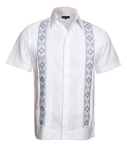 Guayabera Yucateca Bordada En Punto De Cruz Mod Hocab