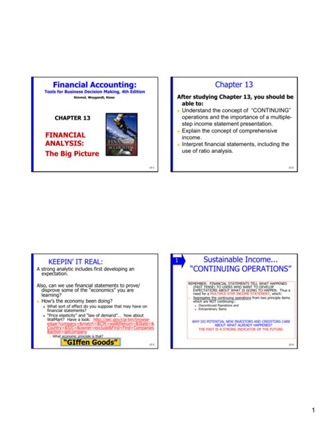 Financial Accounting Chapter 13 Sustainable Income