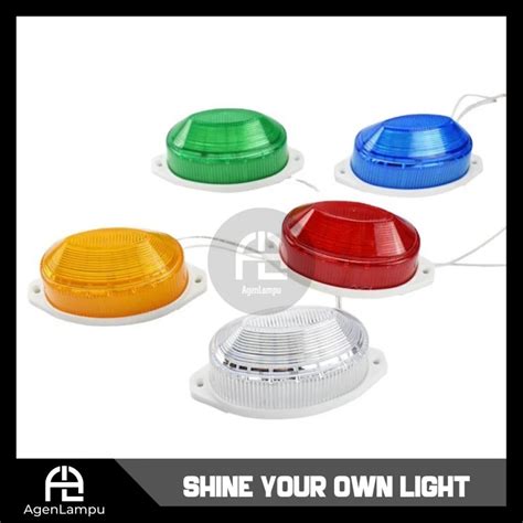 jual lampu blitz stobe oval led blitz   watt lampu flash kedap kedip