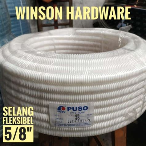 Jual Selang Fleksibel Flexible Putih 58 Puso Panjang 50 Meter Rol Roll