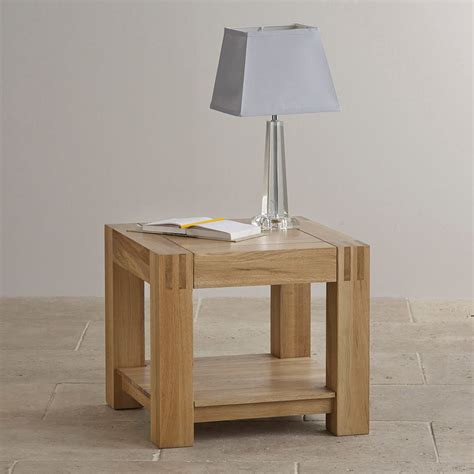 Alto Natural Solid Oak Bedside Table With Shelf