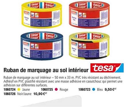 Promo Ruban De Marquage Au Sol Intérieur Tesa chez Plein ciel