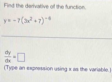 Solved Find The Derivative Of The Function Y X Dy Dx