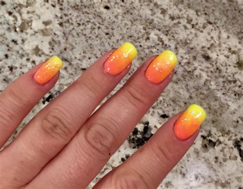 Ombré Nails Glitter Nails Summer Nails Nail Art Sunset Sunset