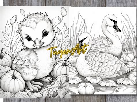 Autumn Animals Coloring Book, Fall Animals Coloring Pages, Autumn Charm ...
