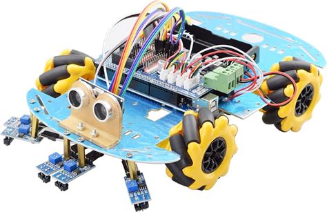 Puljim Linie Tracking Hindernisvermeidung Smart Mecanum Wheel Roboter