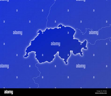 Politische Karte Der Schweiz Mit Den Verschiedenen Kantonen