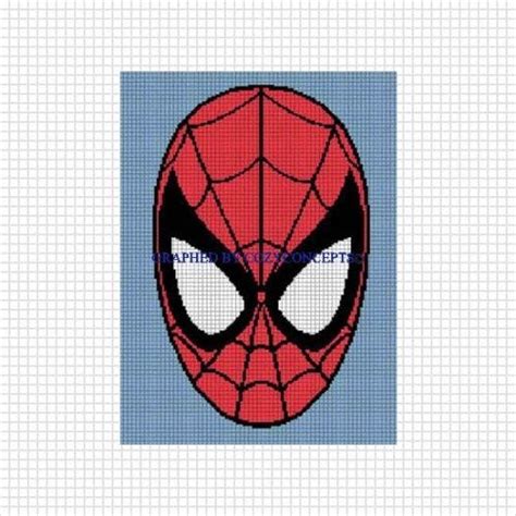 Pattern Graph Spiderman Face Crochet Afghan Pattern Graph Emailed Pdf