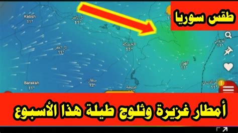 طقس سوريا أمطار و ثلوج طيلة هذا الأسبوع بالشام 🌨🌧 Youtube