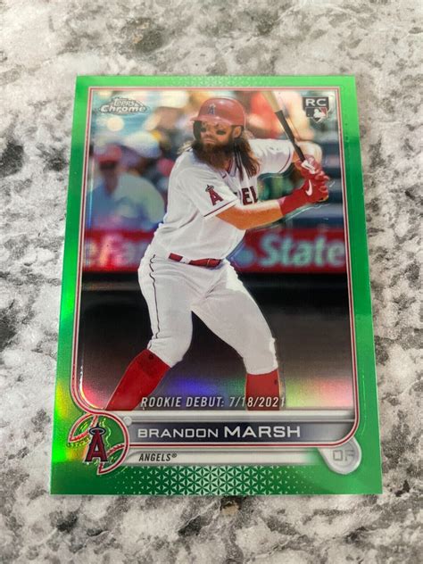 2022 Topps Chrome Update Brandon Marsh Rookie Green Refractor Rc 3875