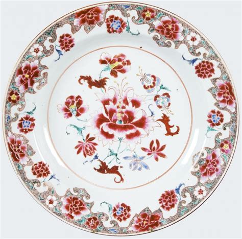 Chinese Export Porcelain Yongzheng Famille Rose Charger