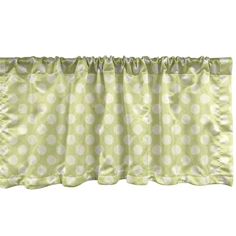 Polka Dots Window Valance Pack Of 2 Abstract Circles Motif Geometric