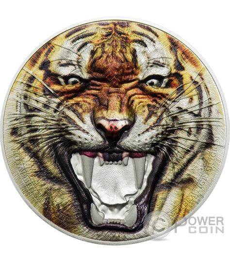 BENGAL TIGER Rare Wildlife 2 Oz Monnaie Argent 1500 Shillings Tanzania 2017