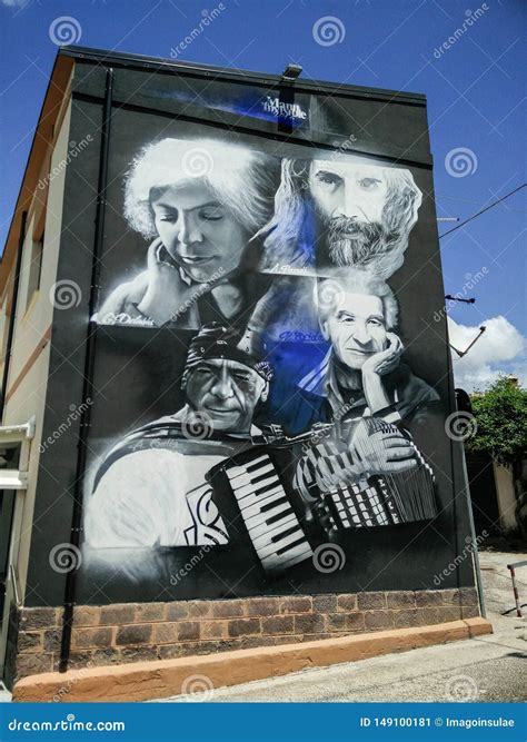 Cerdea Arte Y Cultura Villamar Arte De La Calle Murales Foto Editorial