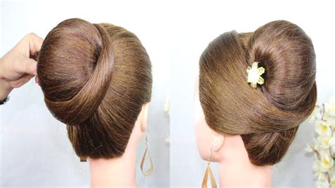 Latest French Bun Hairstyle With Using Clutcher Beautiful French Roll