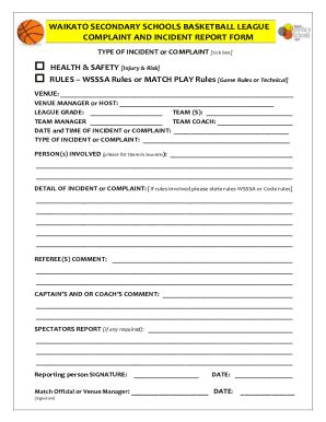 Fillable Online Incident Report Forms Zero Tolerance Fax Email Print