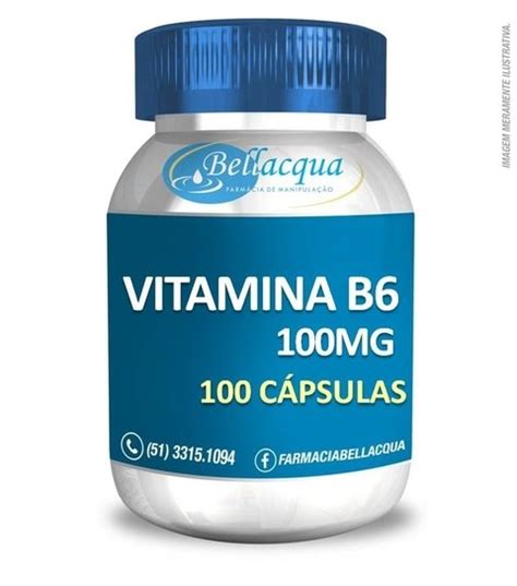 Vitamina B6 100mg 120 Cápsulas