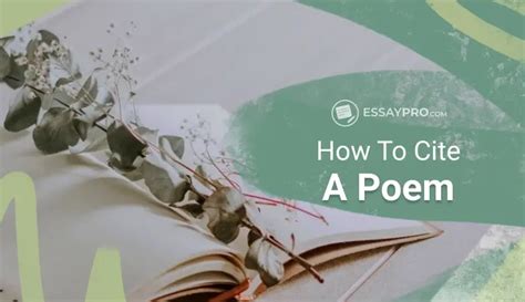 How To Cite A Poem In Mla And Apa Styles Essaypro