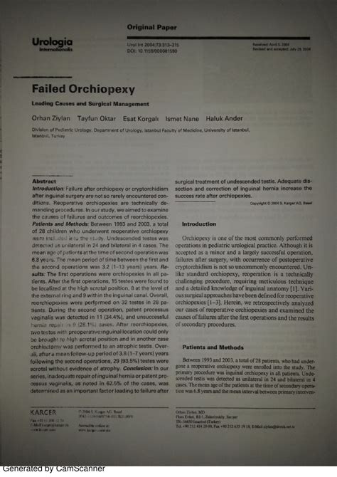 (PDF) Failed Orchiopexy