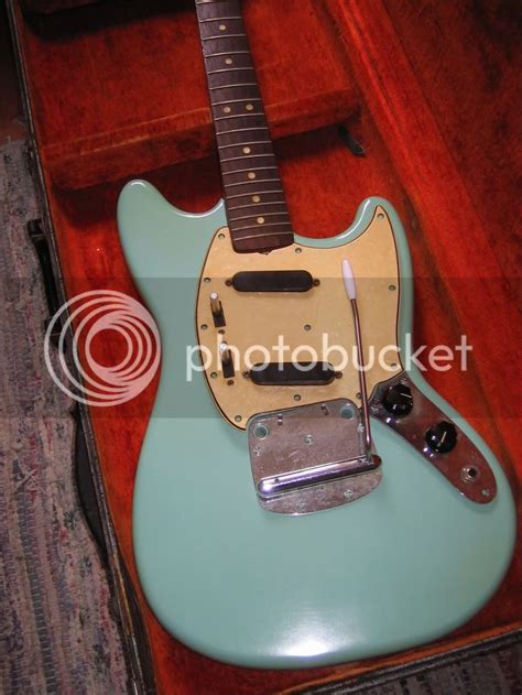 The Guitar Garage Sold 1966 Fender Mustang Guitar Daphne Blue Refinish