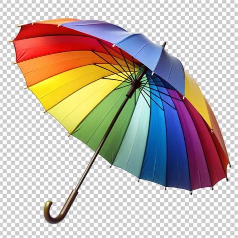 Premium Psd Umbrella With Rainbow Colors